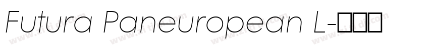 Futura Paneuropean L字体转换